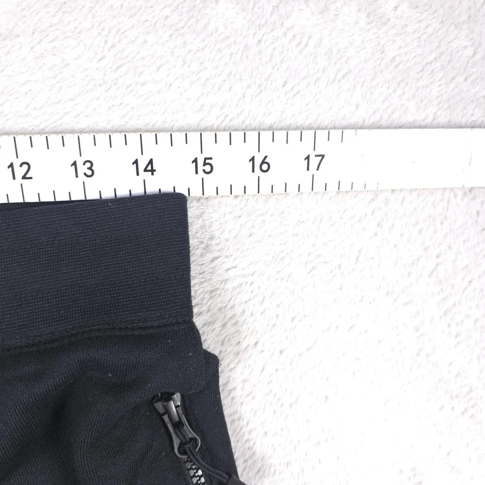 Nike Sweatpants Mens Small Black Air Fleece Joggers Zip Pocket Tapered Gym Run